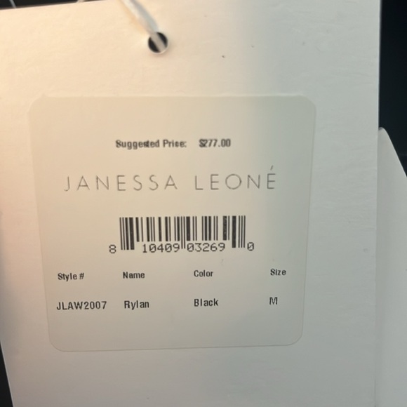 Janessa Leone Rylan 100% wool black hat. Size medium. New with tags & hat box. - Picture 11 of 11